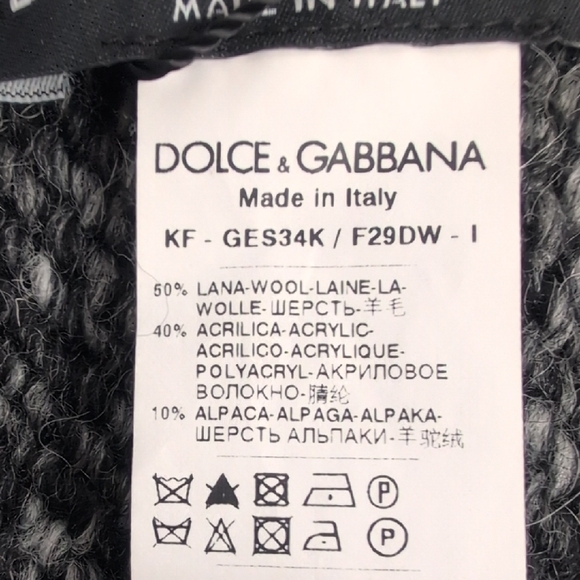 Dolce & Gabbana Luxury Black and Gray Scarf New With Tags - Picture 7 of 7
